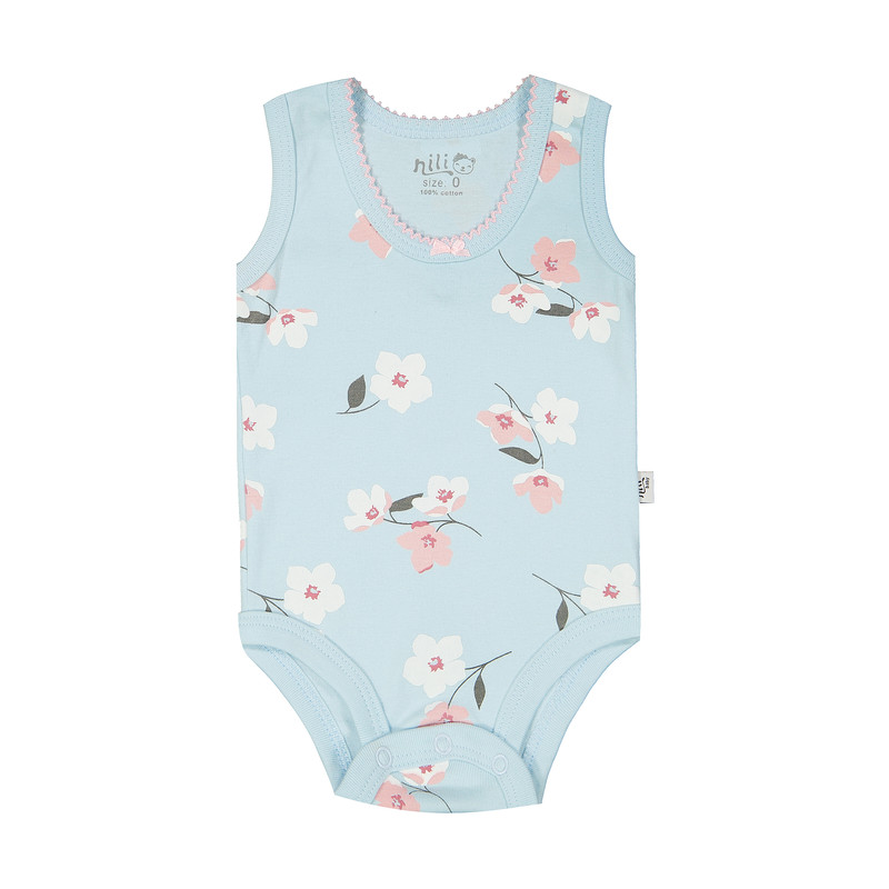 بادی نوزادی رکابی دخترانه نیلی لاولی مدل love ly 8616