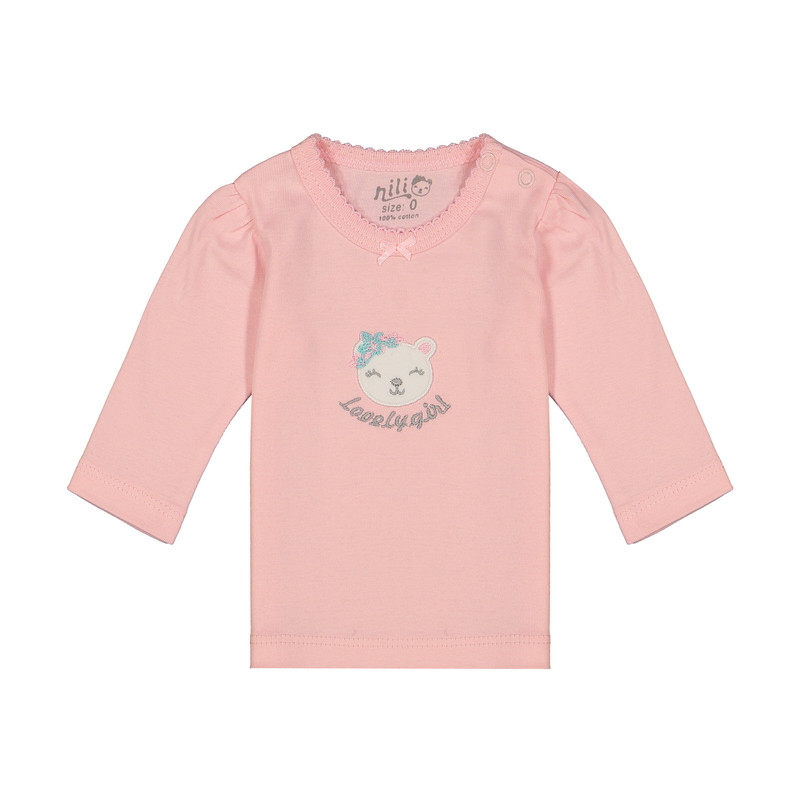بلوز نوزادی دخترانه نیلی لاولی مدل love ly 8615