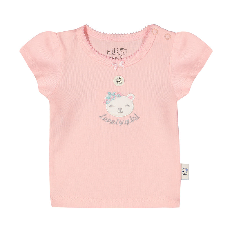 تیشرت نوزادی دخترانه نیلی لاولی مدل love ly 8614