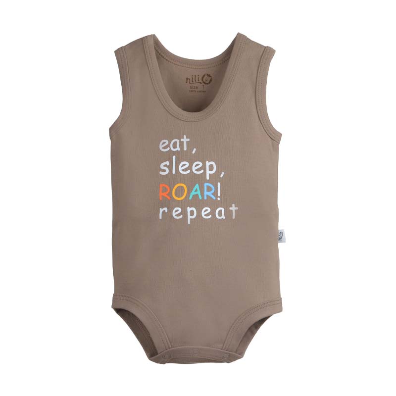 بادی نوزادی رکابی نیلی مدل lion 8816